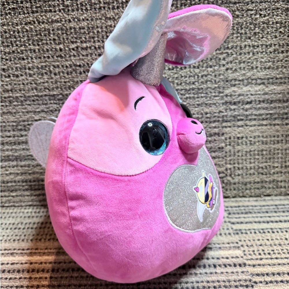 Zuru Rainbocorns Plush 15" Tall Pink Blue Unicorn Heart Glitter Big Eyes stuffed - Picture 8 of 11